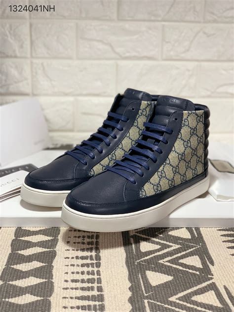 gucci shoes mens navy blue